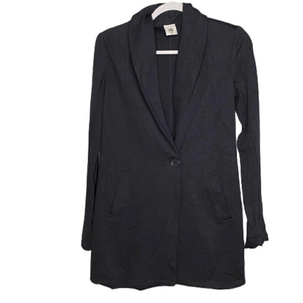 Cabi Style 3180 Harbor Jacket Long One Button Gray